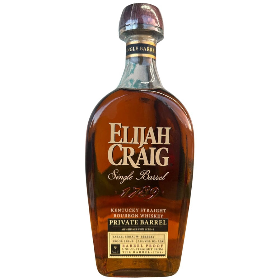 Elijah Craig Single Barrel Barrel Proof Selected by Sip Whiskey Bourbon Elijah Craig