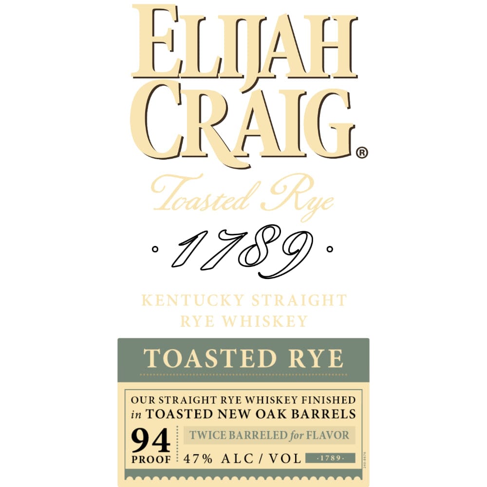 Elijah Craig Toasted Rye Rye Whiskey Elijah Craig