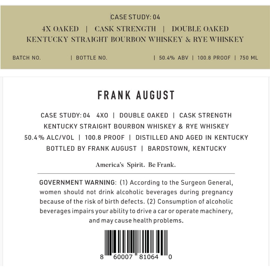 Frank August Case Study: 04 Bourbon Frank August