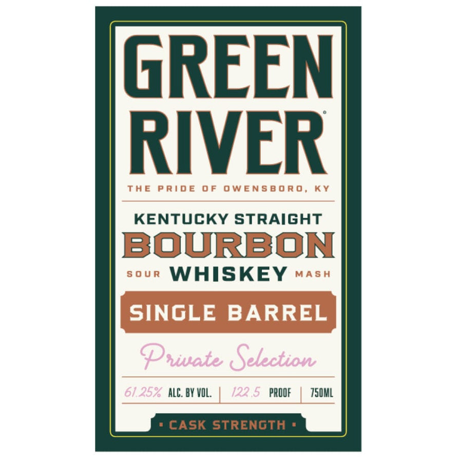 Green River Private Selection Cask Strength Single Barrel Bourbon Bourbon Green River Distilling