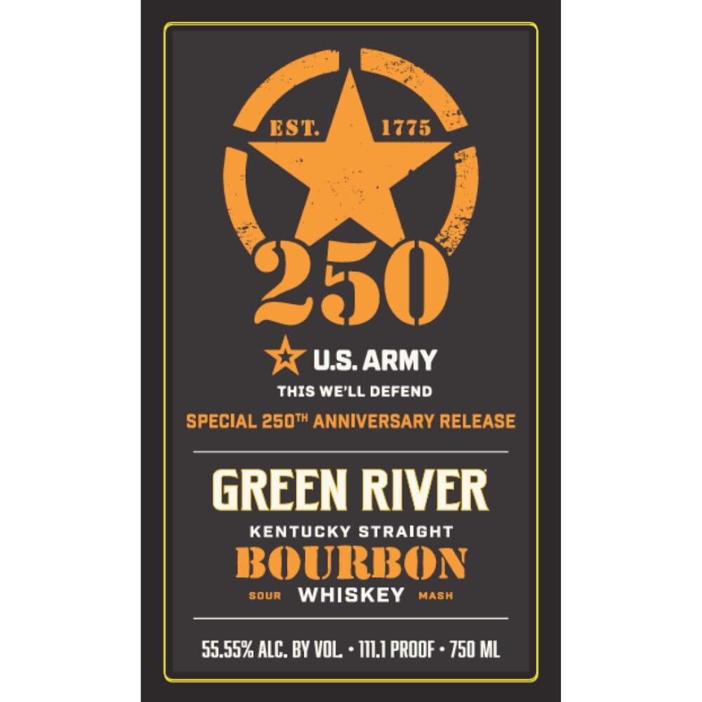 Green River U.S. Army 250th Anniversary Release Bourbon Green River Distilling