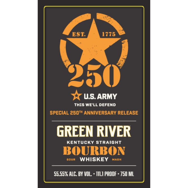 Green River U.S. Army 250th Anniversary Release Bourbon Green River Distilling