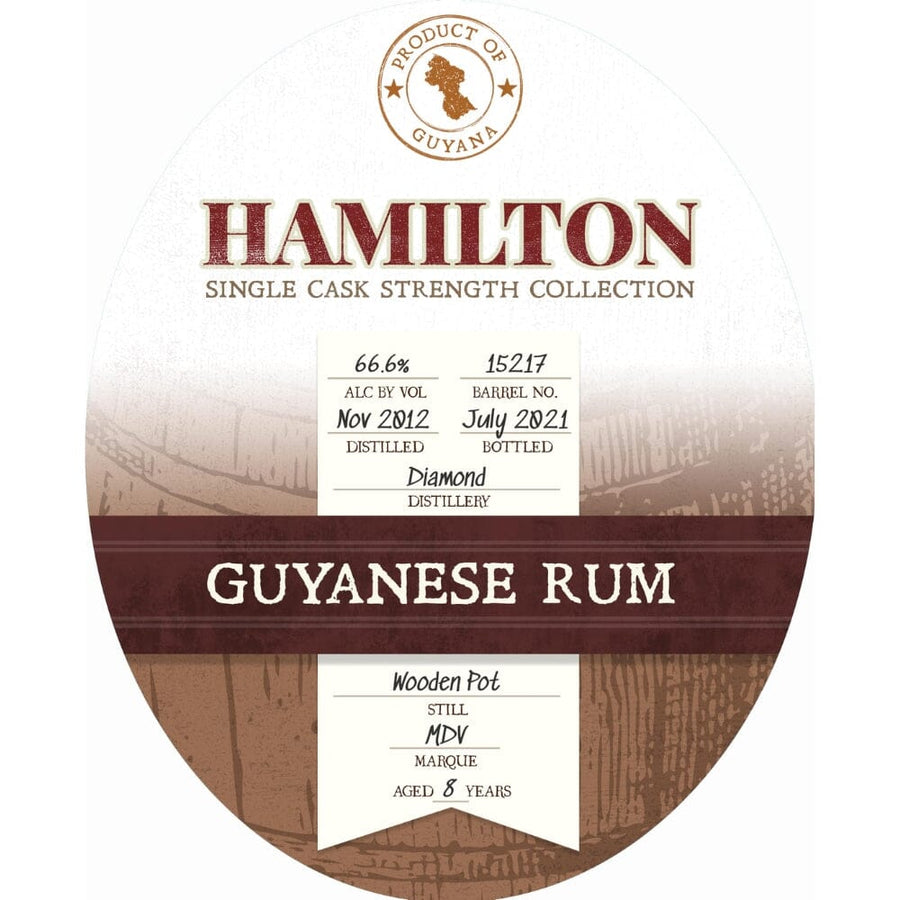 Hamilton Demerara 2012 #15217 Rum Hamilton