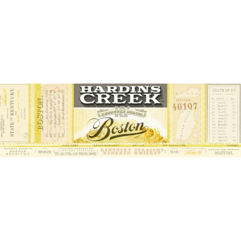 Hardin’s Creek Kentucky Series Boston Bourbon Bourbon Hardin's Creek