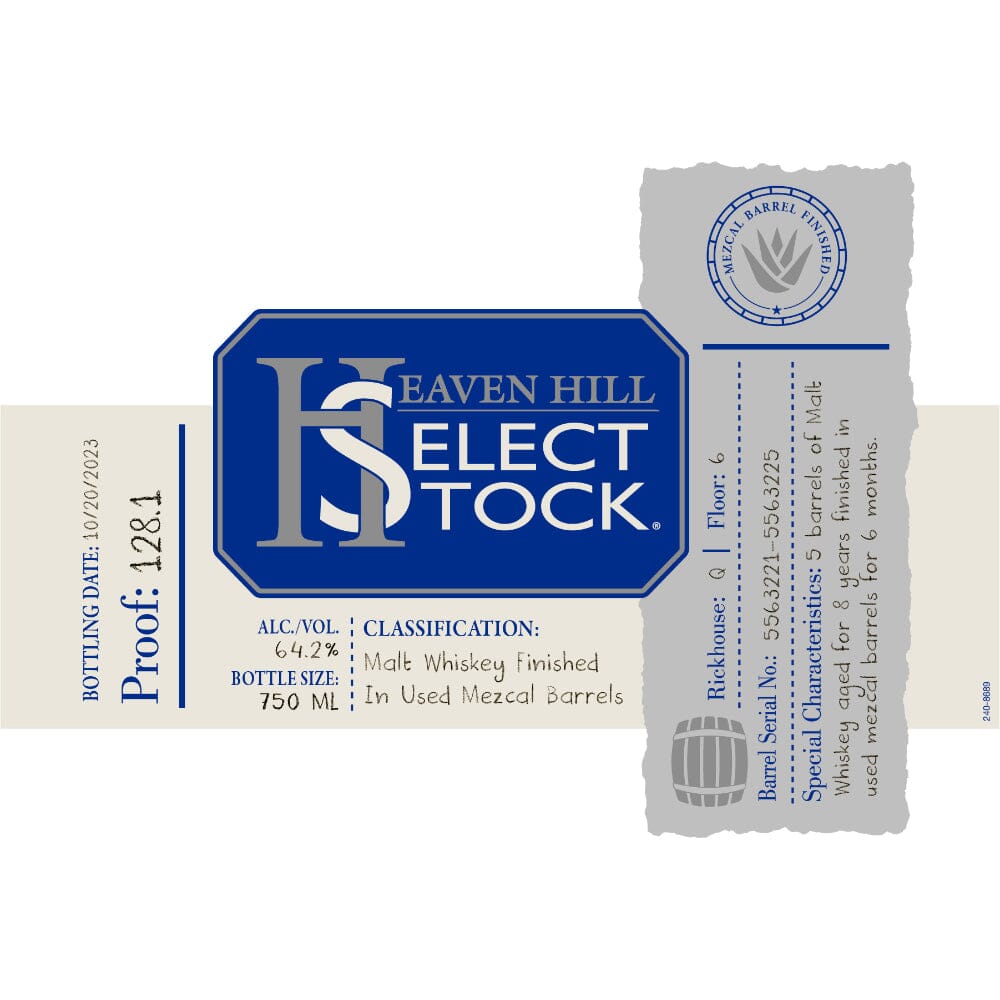 Heaven Hill Select Stock Malt Whiskey Finished in Mezcal Barrels Malt Whiskey Heaven Hill Distillery