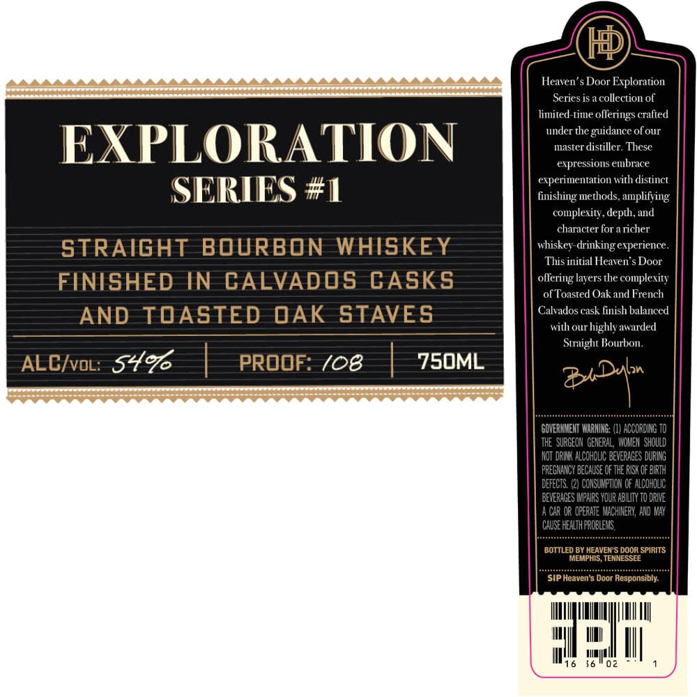 Heaven’s Door Exploration Series No. 1 Bourbon Heaven's Door Whiskey