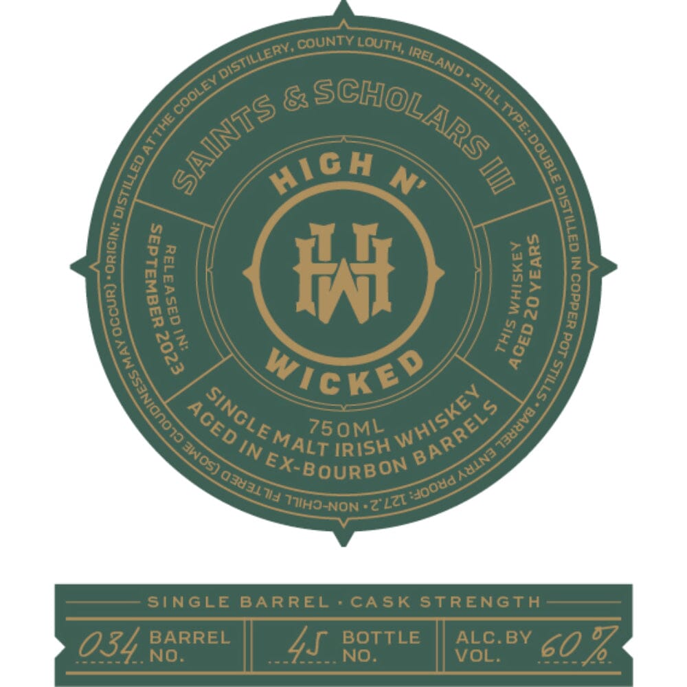 High N’ Wicked Saints & Scholars III Irish whiskey High N' Wicked