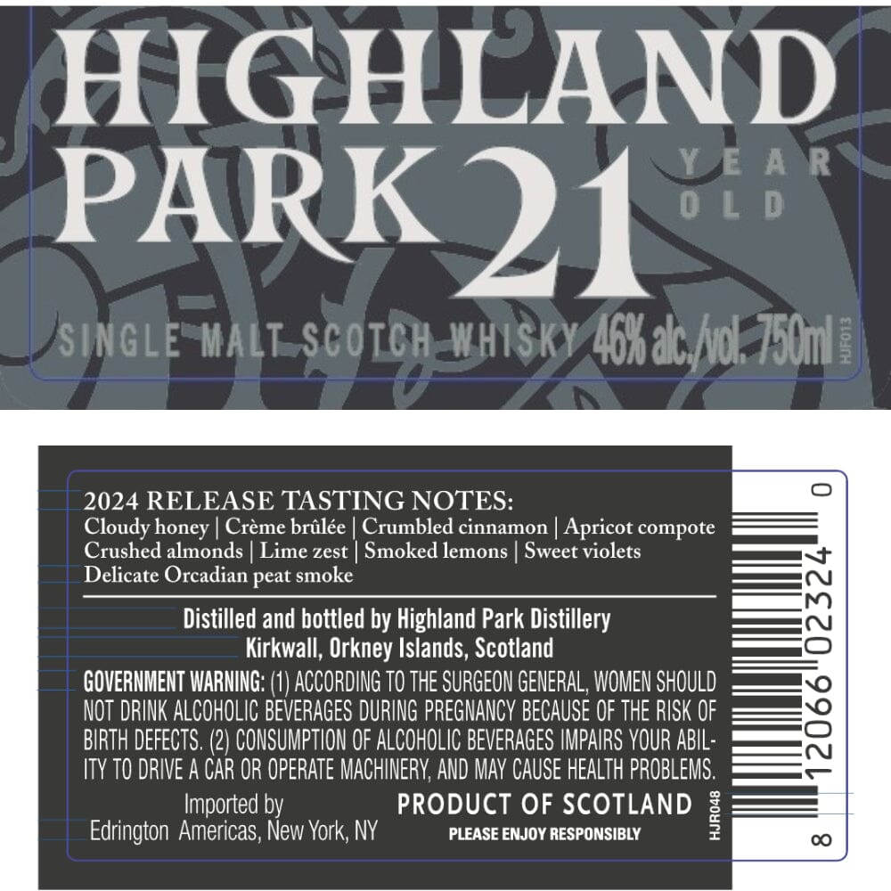 Highland Park 21 Year Old 2024 Release Scotch Highland Park