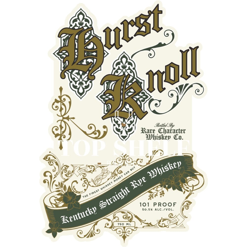 Hurst Knoll Rye Whiskey Rye Whiskey Rare Character Whiskey