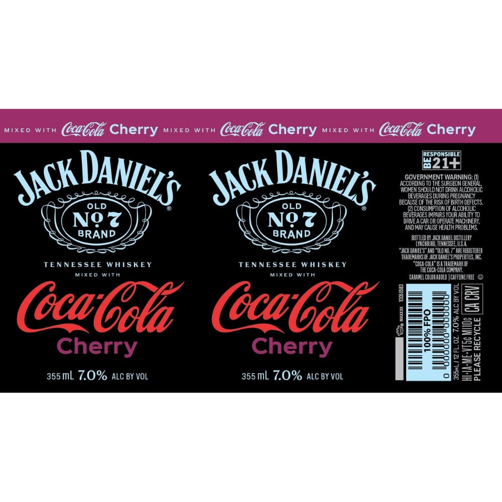 Jack Daniel's Coca Cola Cherry Canned Cocktail Canned Cocktails Jack Daniel's