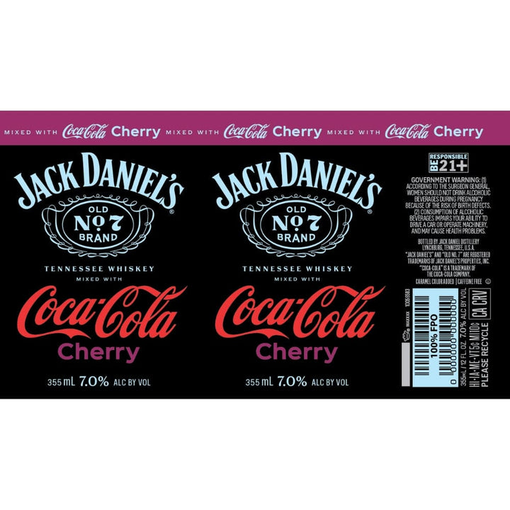 Jack Daniel's Coca Cola Cherry Canned Cocktail Canned Cocktails Jack Daniel's