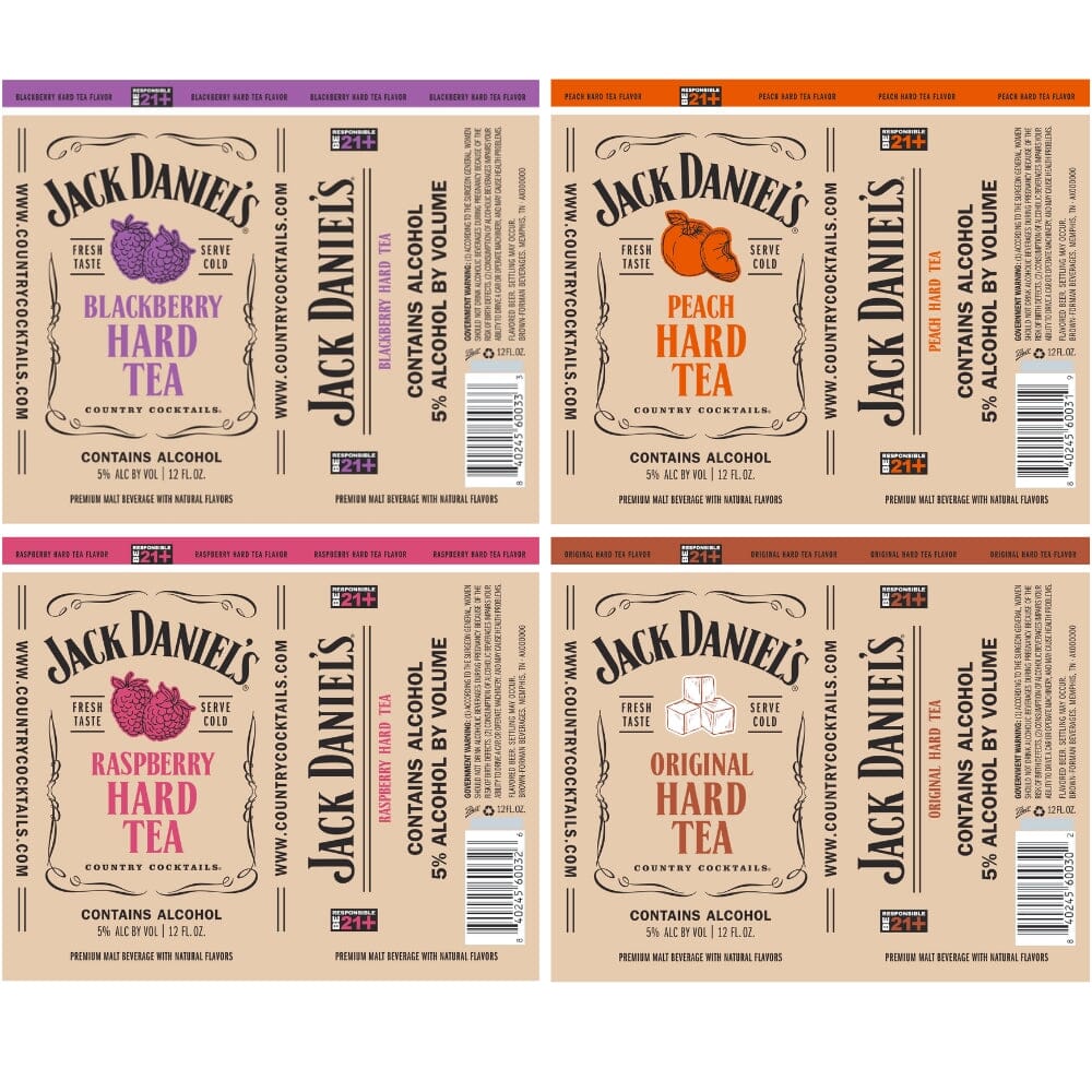 Jack Daniel’s Country Cocktails Hard Tea Variety 12pk Pre-mixed Cocktails Jack Daniel's