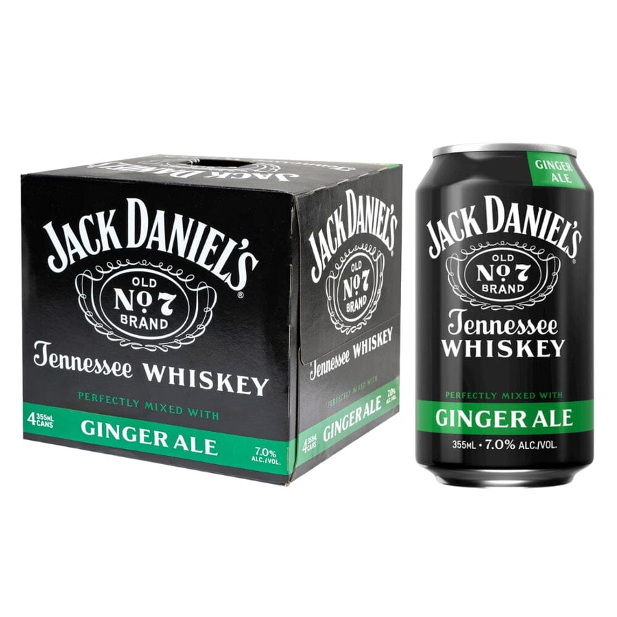 Jack Daniel's Ginger Ale Canned Cocktail 4PK Canned Cocktails Jack Daniel's