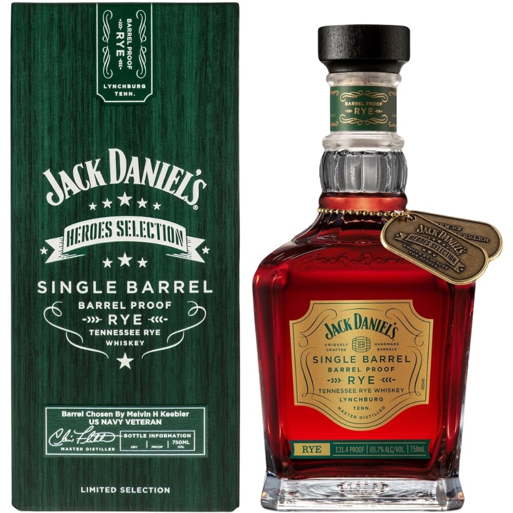 Jack Daniel's Heroes Selection Single Barrel Rye 2024 Release Rye Whiskey Jack Daniel's