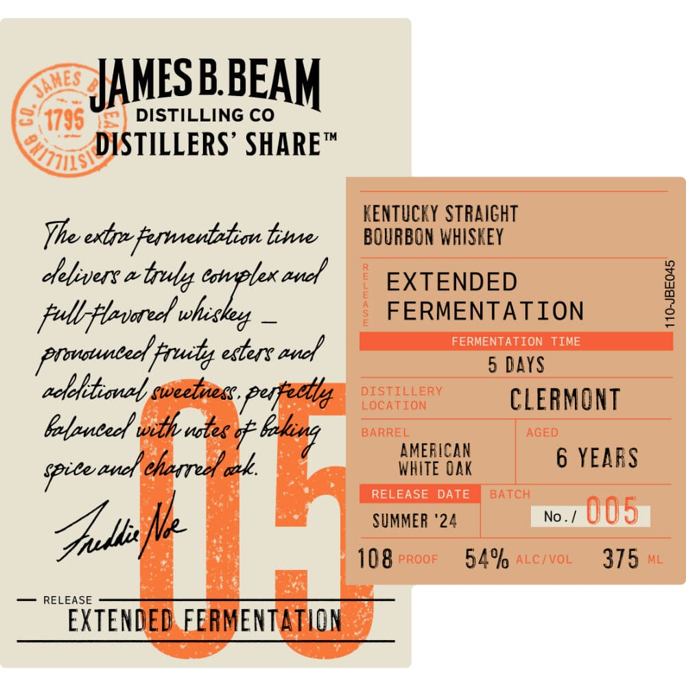 James B. Beam Distillers' Share 05 Extended Fermentation Bourbon James B. Beam