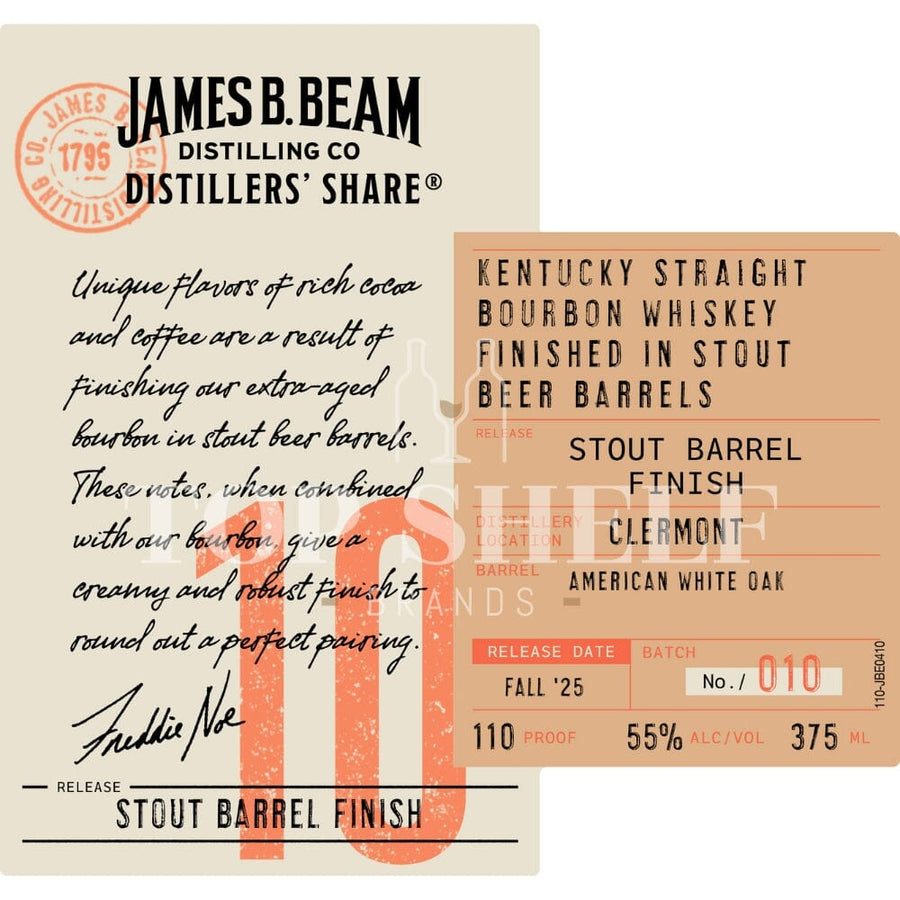 James B. Beam Distillers’ Share No. 10 Stout Barrel Finish Bourbon James B. Beam