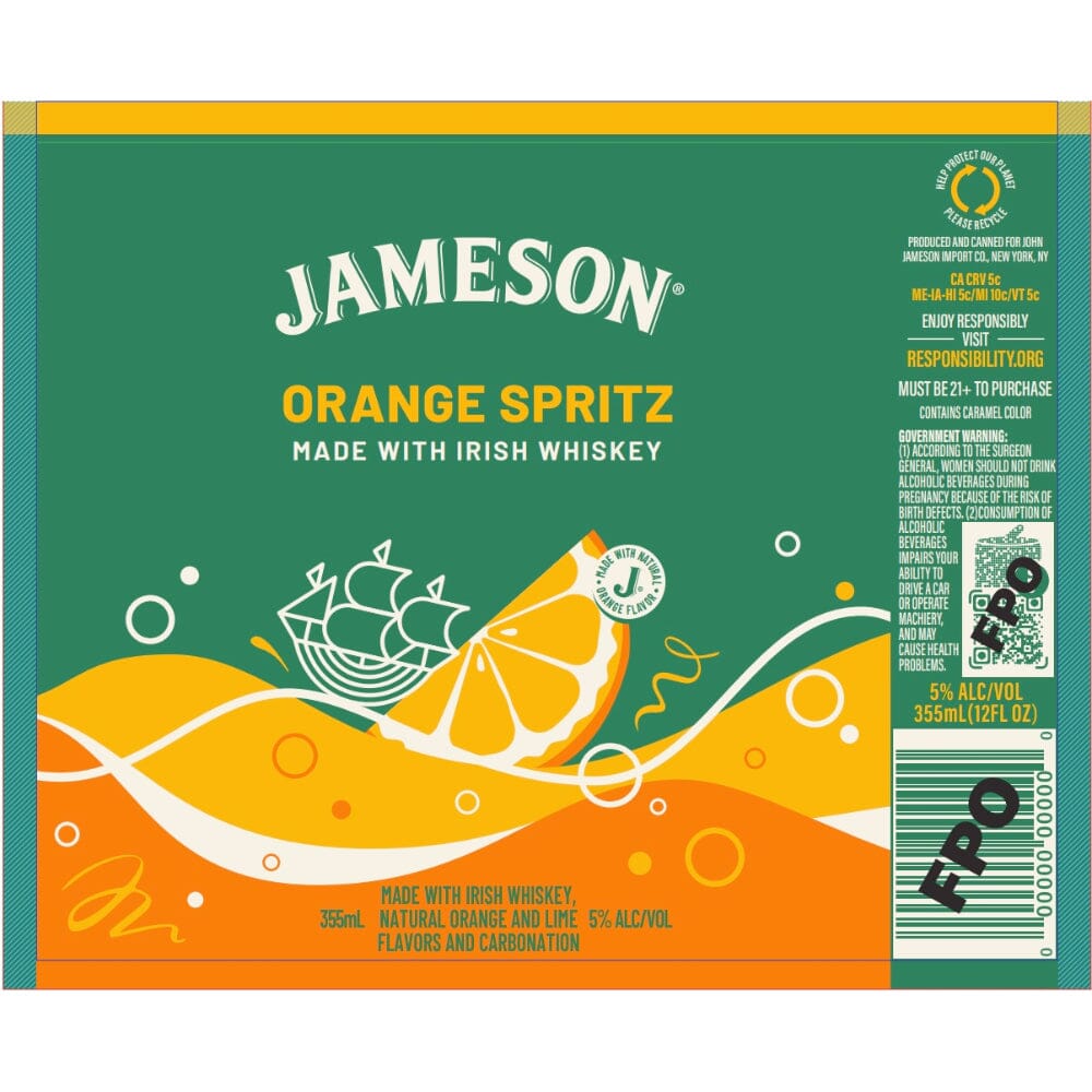 Jameson Orange Spritz Canned Cocktail Ready-To-Drink Cocktails Jameson