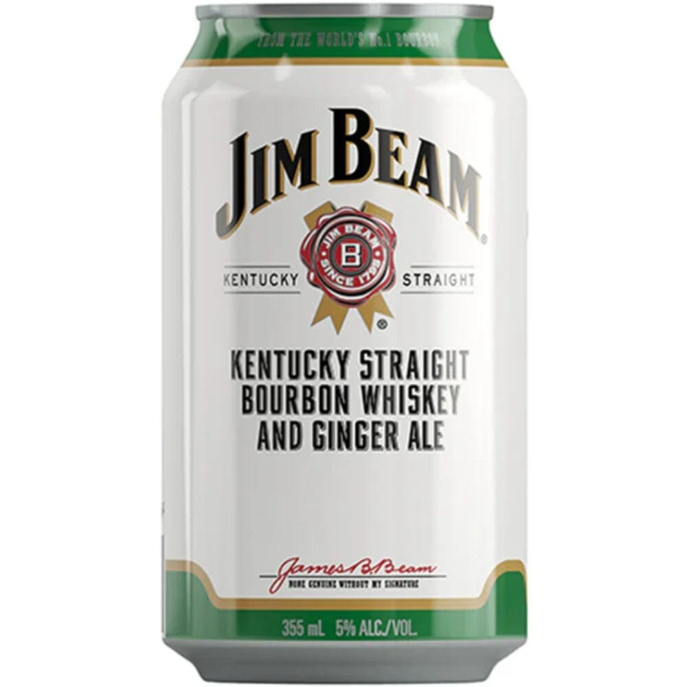 Jim Beam Bourbon & Ginger Ale Canned Cocktail Canned Cocktails Jim Beam