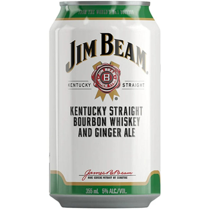 Jim Beam Bourbon & Ginger Ale Canned Cocktail Canned Cocktails Jim Beam