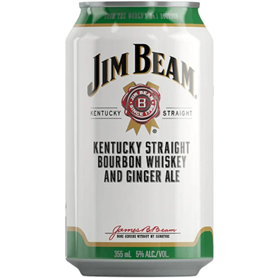 Jim Beam Bourbon & Ginger Ale Canned Cocktail Canned Cocktails Jim Beam