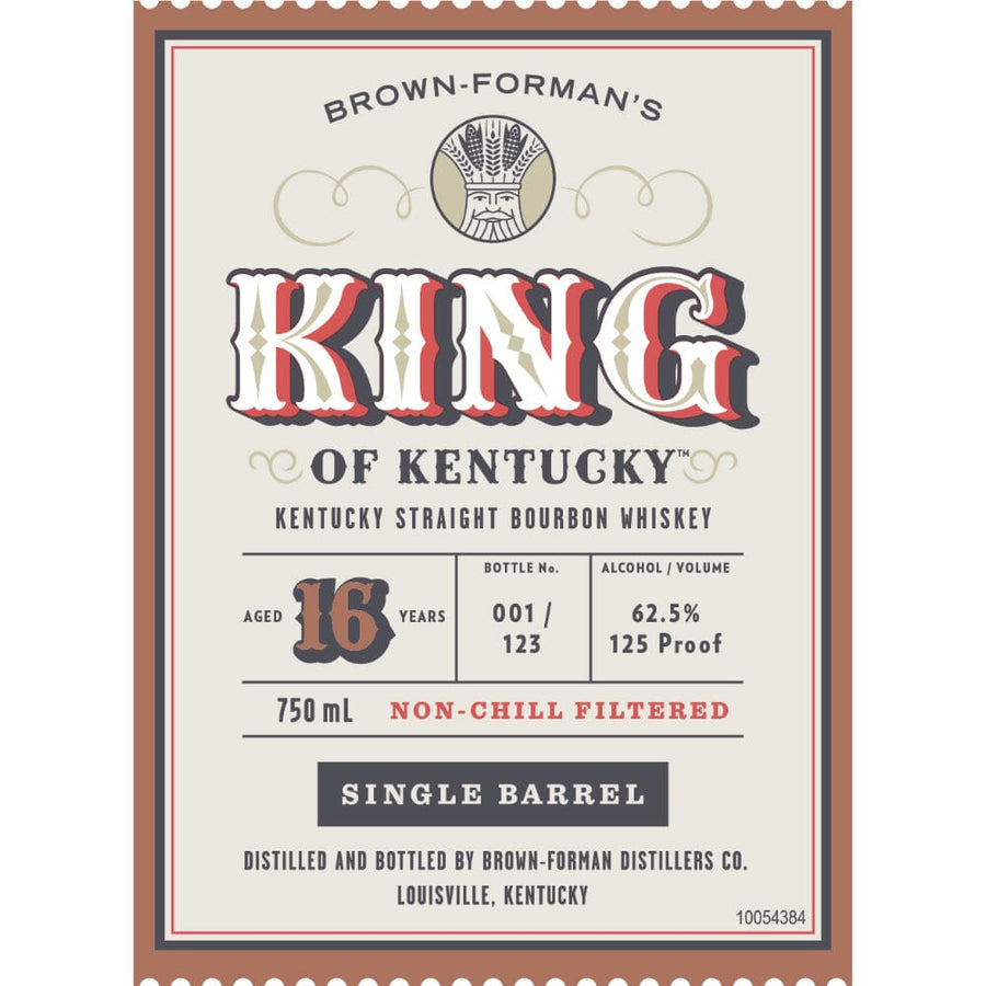 King of Kentucky 16 Year Old Bourbon 2023 Release Bourbon King of Kentucky