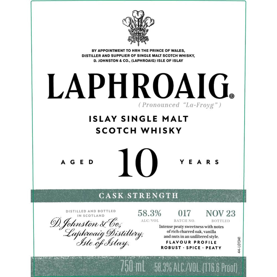 Laphroaig 10 Year Old Cask Strength Batch 017 Scotch Laphroaig