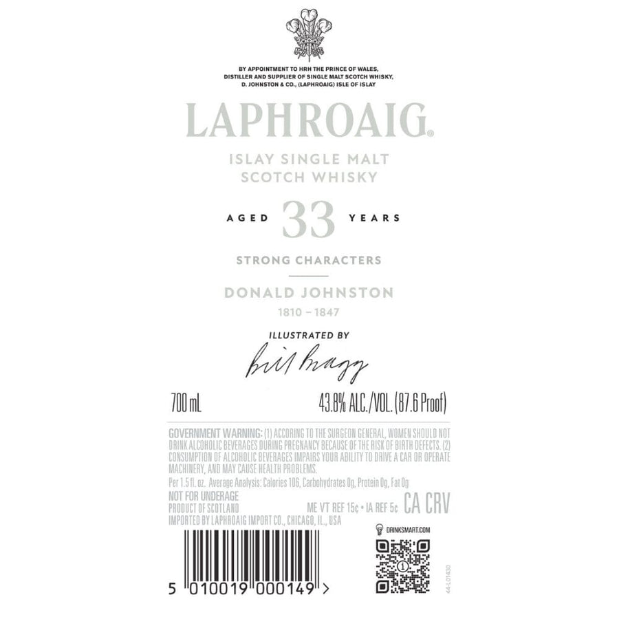 Laphroaig 33 Year Old Strong Characters Donald Johnston Scotch Laphroaig