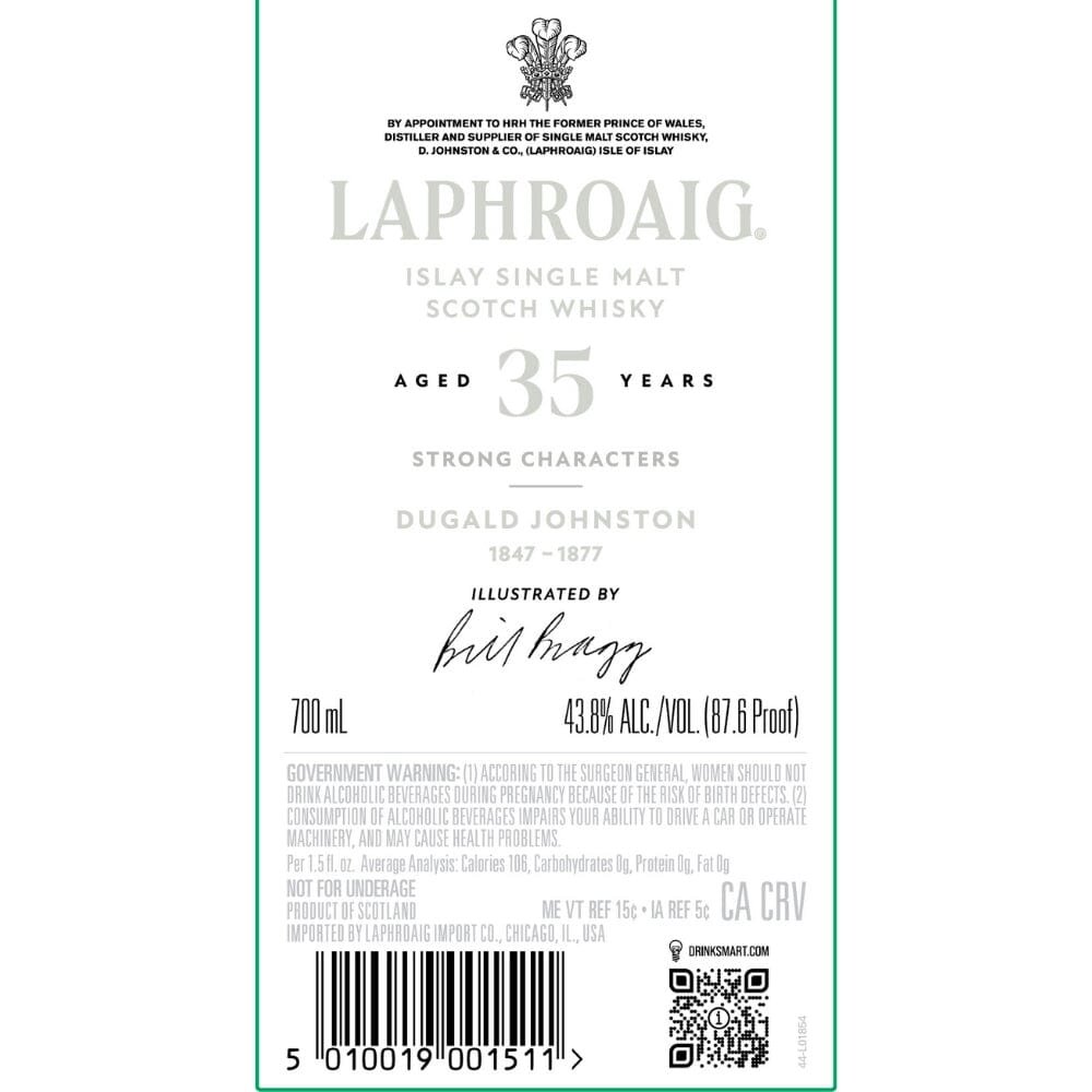 Laphroaig 35 Year Old Strong Characters Dugald Johnston Scotch Laphroaig