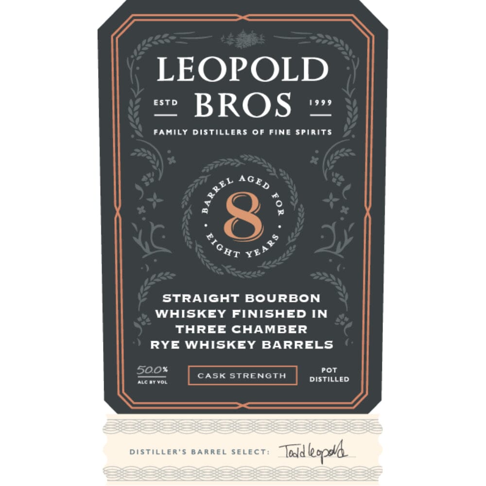 Leopold Bros Straight Bourbon Finished in Three Chambers Rye Barrels Bourbon Leopold Bros