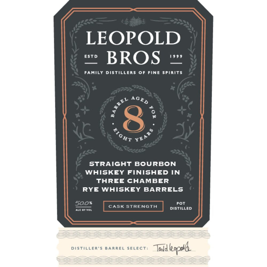 Leopold Bros Straight Bourbon Finished in Three Chambers Rye Barrels Bourbon Leopold Bros