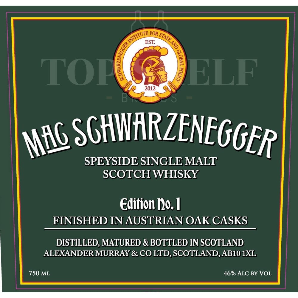 MacSchwarzenegger Edition No. 1 by Arnold Schwarzenegger Scotch MacSchwarzenegger