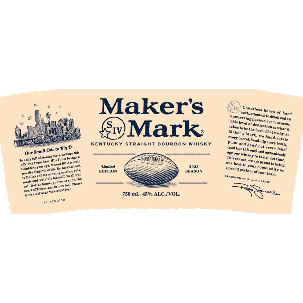 Maker’s Mark Dallas Edition Bourbon 2023 Season Bourbon Maker's Mark