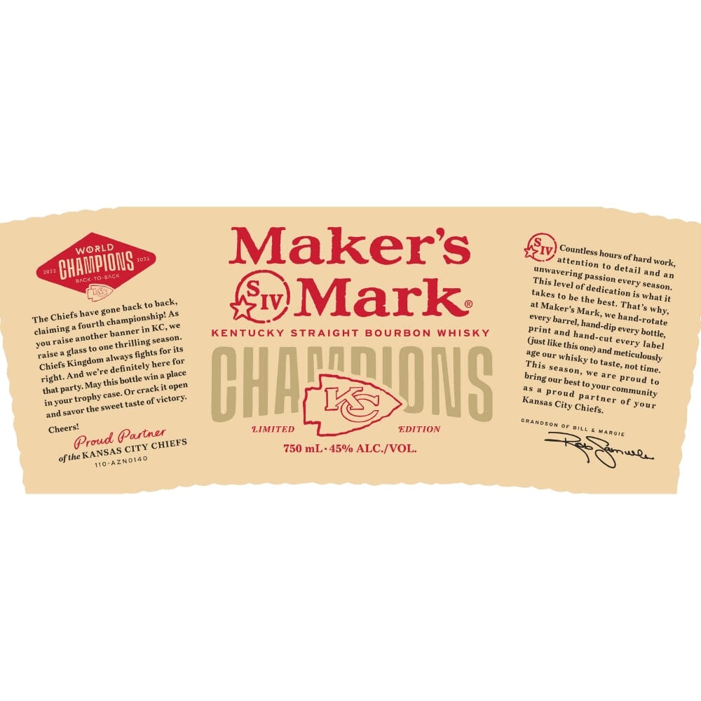 Maker’s Mark Kansas City Chiefs Champions Edition Bourbon Bourbon Maker's Mark