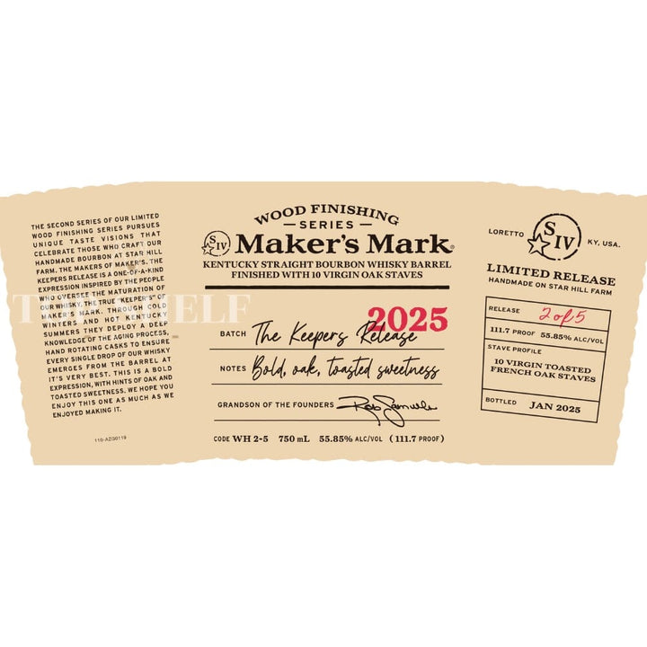 Maker’s Mark Wood Finishing Series 2025 The Keeper's Release Bourbon Maker's Mark