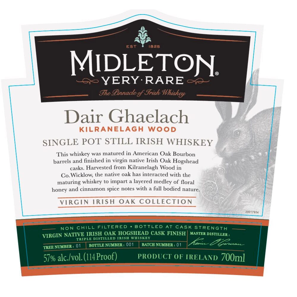 Midleton Very Rare Dair Ghaelach Kilranelagh Wood Irish whiskey Midleton Very Rare