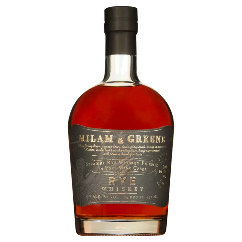 Milam & Greene Straight Rye Whisky Port Cask Finish Rye Whiskey Milam & Greene