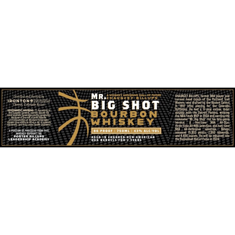 Mr. Big Shot Bourbon By Chauncey Billups Bourbon Mr. Big Shot