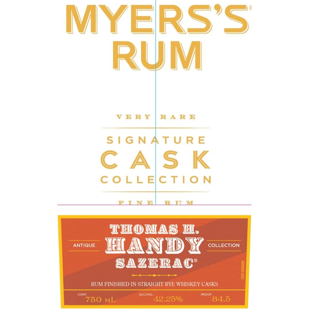 Myers’s Rum Signature Cask Collection - Thomas H. Handy Sazerac Barrel Finished Rum Myers's Rum