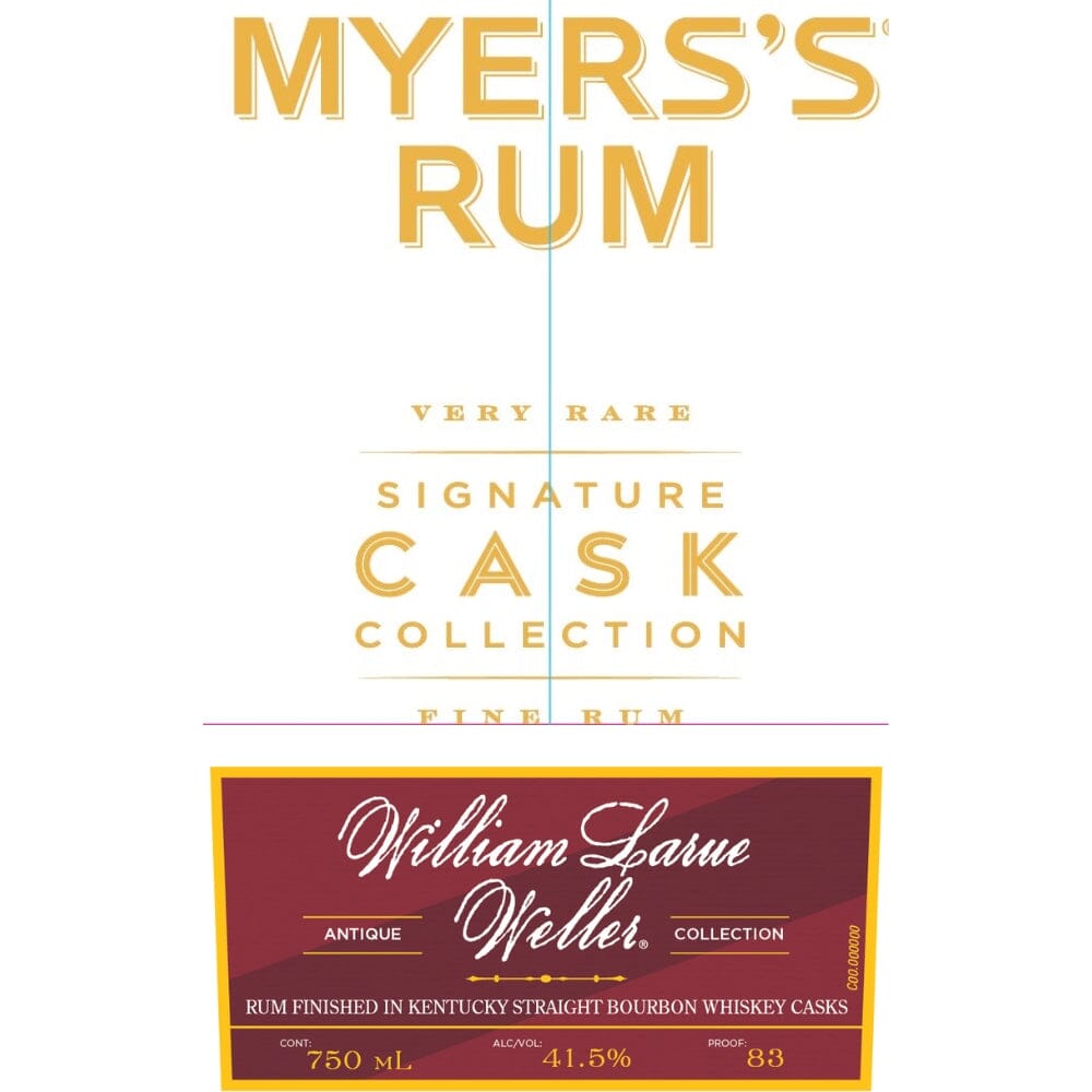 Myers’s Rum Signature Cask Collection - William Larue Weller Barrel Finished Rum Myers's Rum
