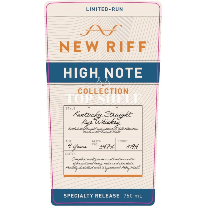 New Riff High Note Collection Kentucky Straight Rye Rye Whiskey New Riff Distilling