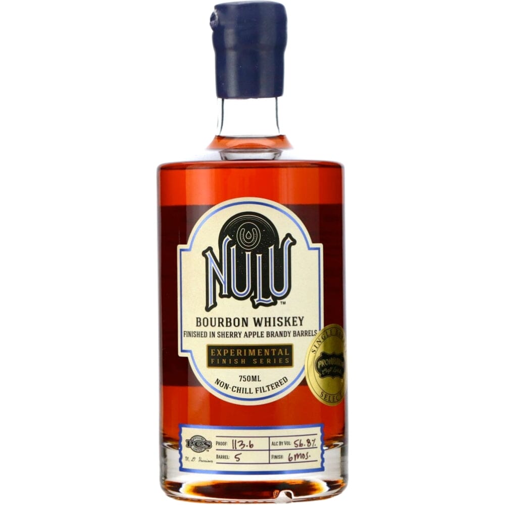 Nulu Bourbon Finished in Sherry Apple Brandy Barrels Privately Selected by Prohibition Craft Spirits Bourbon Nulu