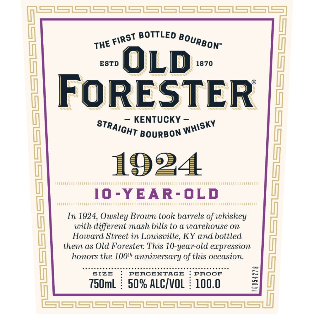 Old Forester 1924 10 Year Old Straight Bourbon Bourbon Old Forester