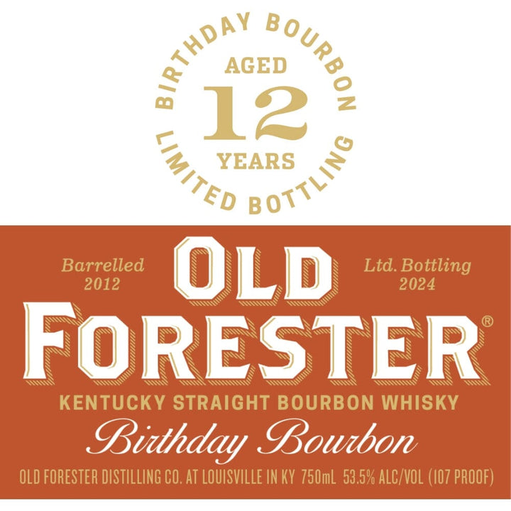 Old Forester Birthday Bourbon 2024 Bourbon Old Forester