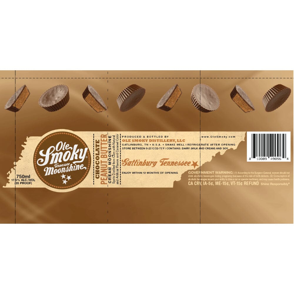 Ole Smoky Chocolate Peanut Butter Cream Moonshine Moonshine Ole Smoky