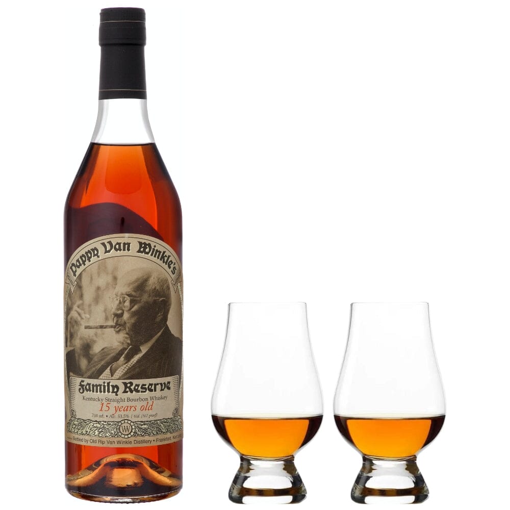 Pappy Van Winkle 15 Year Family Reserve and Glencairn Whiskey