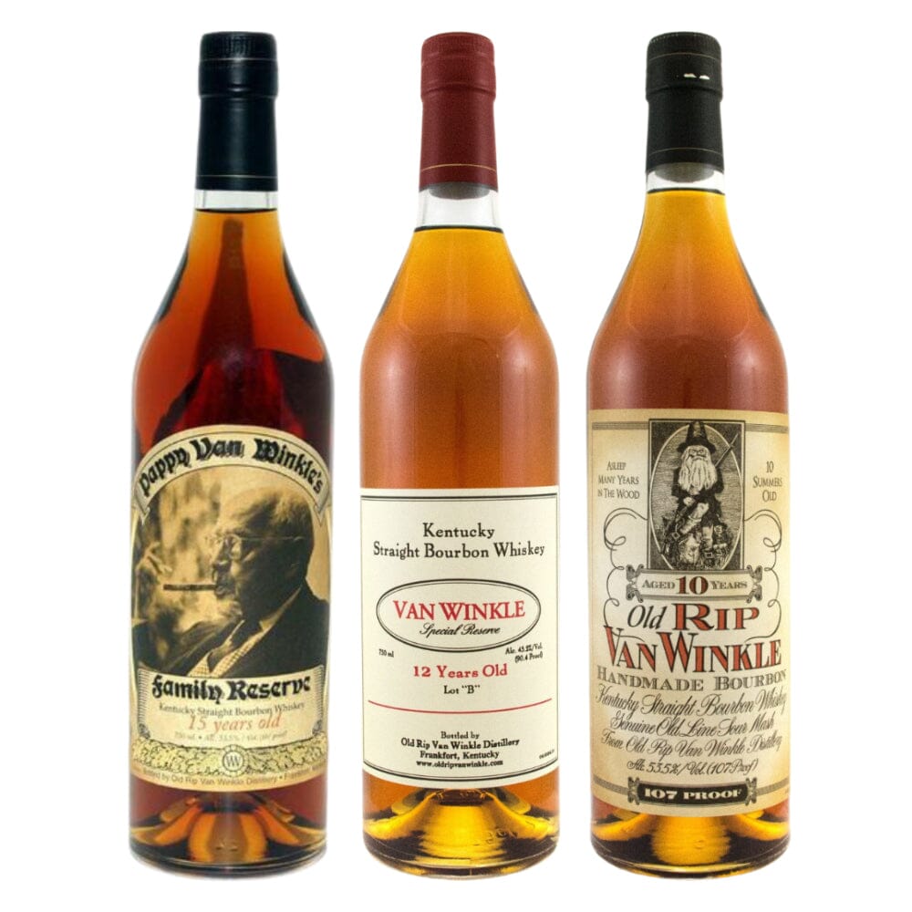 Pappy Van Winkle's 10 Year & 12 Year Lot B & 15 Year Bundle Bourbon Pappy Van Winkle