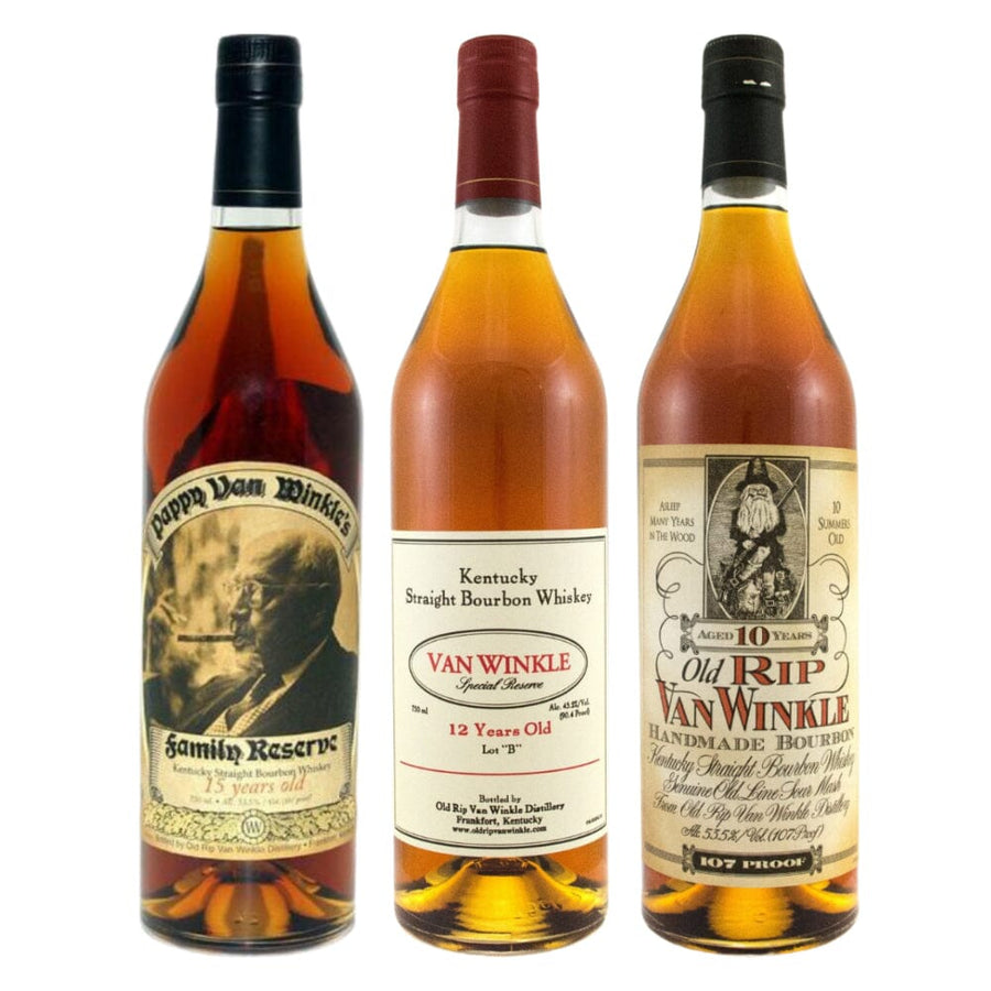 Pappy Van Winkle's 10 Year & 12 Year Lot B & 15 Year Bundle Bourbon Pappy Van Winkle