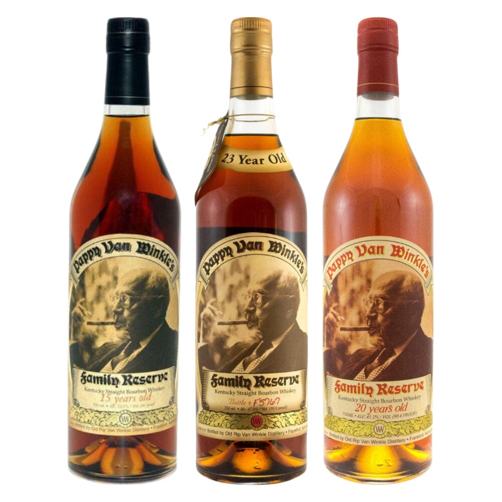 Pappy Van Winkle's 15 Year, 20 Year & 23 Year Bundle Bourbon Pappy Van Winkle