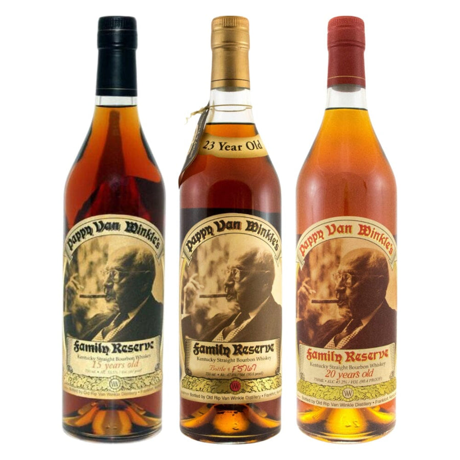 Pappy Van Winkle's 15 Year, 20 Year & 23 Year Bundle Bourbon Pappy Van Winkle