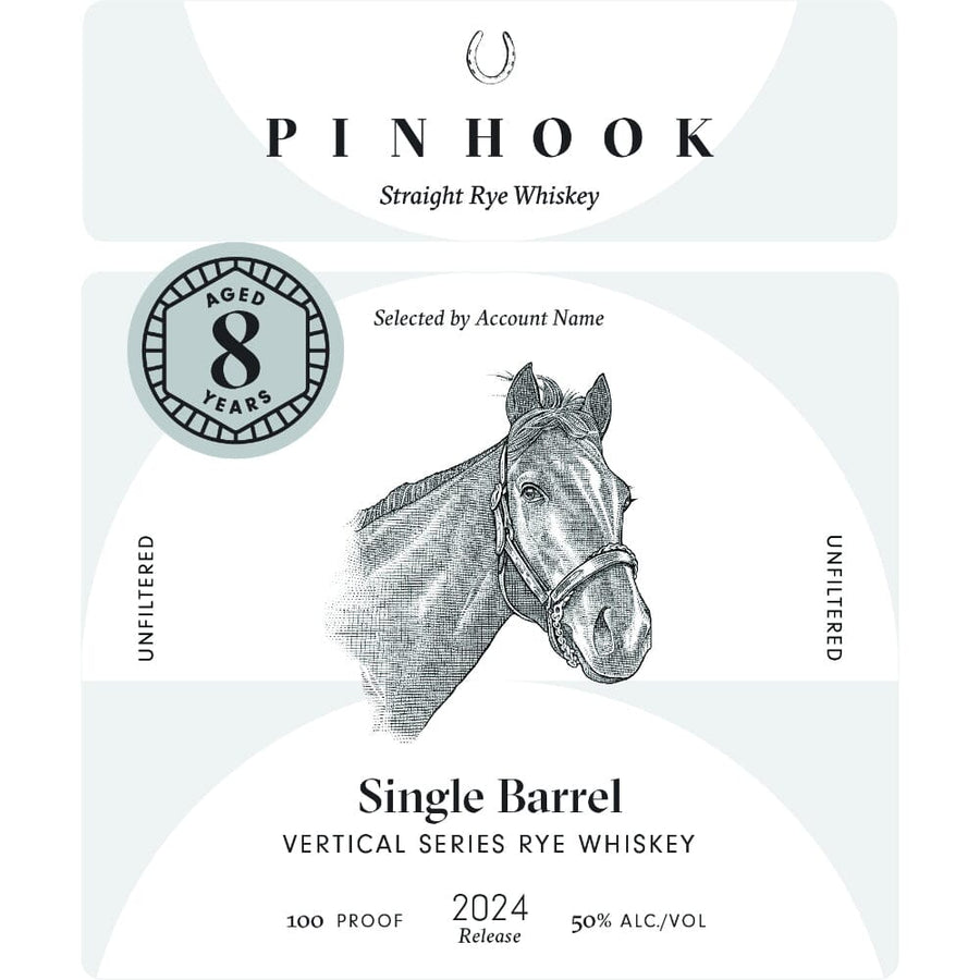 Pinhook 8 Year Single Barrel Vertical Series Rye 2024 Release Rye Whiskey Pinhook Bourbon